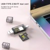USB 3.0 / USB-C High-Speed SD/Micro SD Memory Card Reader, Transparent, OTG Supported