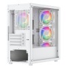 Vida Lucid White mATX Gaming PC Case, Micro ATX, 4x 120mm ARGB Fans, Tempered Glass panels[1]