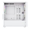 Vida Lucid White mATX Gaming PC Case, Micro ATX, 4x 120mm ARGB Fans, Tempered Glass panels[1]