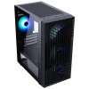 CIT Terra Black Gaming mATX Case 4x ARGB Fans Mesh Front and Tempered Glass Side Panel