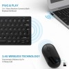 Compact Mini Wireless Keyboard And Mouse Combo Set - UK Layout - Black