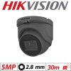 Hikvision Grey Turret HD 5MP 30m EXIR Dome 2.8mm Lens 4 IN 1 Camera DS-2CE76H0T-ITMF