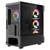 CiT Bolt Black Micro-ATX Gaming Case With 4 x 120mm ARGB Infinity Fans and Tempered Glass Panels With 30 Percent Tint