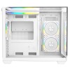 CiT Eclipse White Micro-ATX Gaming Case With Three-Sided Tempered Glass and LED Strip With 3 x 120mm ARGB Fans