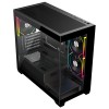 CiT Mercury Black Micro-ATX Gaming Case With Two-Sided Tempered Glass and Power Supply Shroud With 3 x 120mm Infinity PWM ARGB Fans