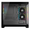 CiT Mercury Black Micro-ATX Gaming Case With Two-Sided Tempered Glass and Power Supply Shroud With 3 x 120mm Infinity PWM ARGB Fans