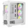 CIT Vento All In White Gaming MATX Case Meshed Front 4x ARGB Fans Tempered Glass Side Panel