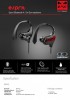 PSYC Esprit Black Bluetooth Sports Earphones