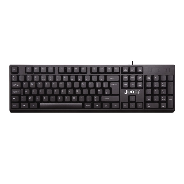 Jedel K29 Wired Keyboard, USB, Low Profile, Spill Resistant, Quiet Keys, Black, UK Layout