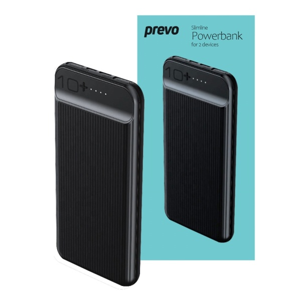 Prevo SP3012 Power bank,10000mAh Portable Fast Charging- Black