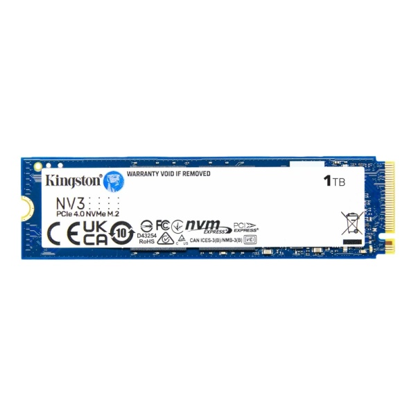 Kingston NV3 M.2 NVMe Gen4 SSD, M.2 2280, PCIe4, R/W 5000/3000 MB/s 500GB/1TB/2TB