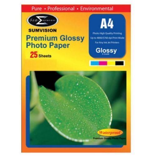 Sumvision A4 Premium Inkjet Printer Photo Glossy Paper 230gm 25 Sheets Pack