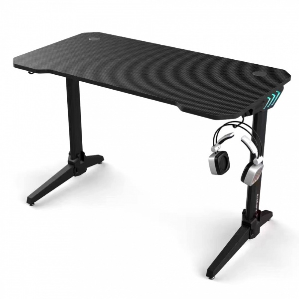 Jedel BESMILE E-Sport Gaming Desk With Headphone Hook, Cup Holder and LED Side Lights