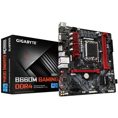 Gigabyte B660M GAMING DDR4 Motherboard, Intel Socket 1700, 12/13th Gen, Micro ATX, 2 x PCIe 4.0 x4 M.2, Fast 2.5 GbE LAN, USB 3.2 Gen 1 Type-C, RGB FUSION 2.0, Q-Flash Plus