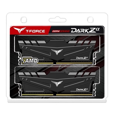 Team Dark Za TDZAD416G4000HC18JDC01 16GB DIMM System Memory, DDR4, 4000MHz, 2 x 8GB, Aluminum Heatsink, 288 Pin, 1.35v, CL18-22-22-42