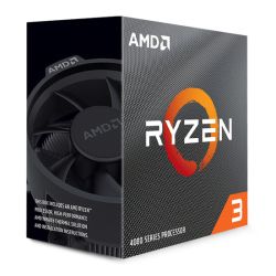 AMD Ryzen 3 4100 CPU with Wraith Stealth Cooler, AM4, 3.8GHz (4.0 Turbo), Quad Core, 65W, 6MB Cache, 7nm, 4th Gen, No Graphics