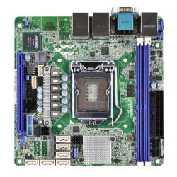 Asrock Rack E3C232D2I Server Board, Intel C232, 1151, Mini ITX, DDR4, VGA, Dual GB LAN, IPMI LAN, Serial Port, M.2