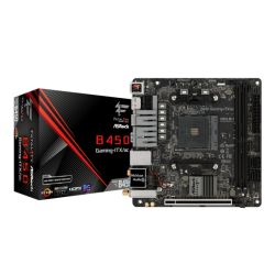 Asrock B450 GAMING-ITX/AC, AMD B450, AM4, Mini ITX, 2 DDR4, HDMI, DP, Wi-Fi, RGB Lighting, M.2