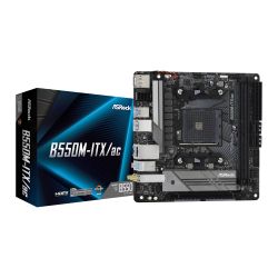 Asrock B550M-ITX/AC, AMD B550, AM4, Mini ITX, 2 DDR4, HDMI, DP, AC Wi-Fi, PCIe4, M.2