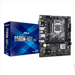 Asrock B560M-HDV R2.0, Intel B560, 1200, Micro ATX, 2 DDR4, VGA, DVI, HDMI, 2x M.2