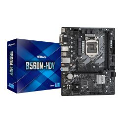 Asrock B560M-HDV, Intel B560, 1200, Micro ATX, 2 DDR4, VGA, DVI, HDMI, 2x M.2