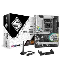 Asrock B650E STEEL LEGEND WIFI, AMD B650, AM5, ATX, 4 DDR5, HDMI, DP, Wi-Fi 6E, 2.5G LAN, PCIe5, RGB, 3x M.2