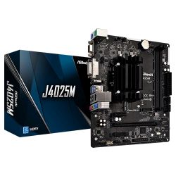 Asrock J4025M, Integrated Intel Dual-Core J4025, Micro ATX, 2 DDR4, VGA, DVI, HDMI