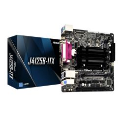 Asrock J4125B-ITX, Integrated Intel Quad-Core J4125, Mini ITX, DDR4 SODIMM, VGA, HDMI, Serial Port, Parallel Port