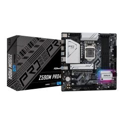 Asrock Z590M PRO4, Intel Z590, 1200, Micro ATX, 4 DDR4, XFire, HDMI, DP, RGB, 2x M.2