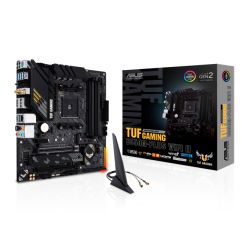 Asus TUF GAMING B550M-PLUS WIFI II, AMD B550, AM4, Micro ATX, 4 DDR4, HDMI, DP, AX Wi-Fi, 2.5GB LAN, PCIe4, RGB, 2x M.2