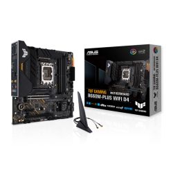 Asus TUF GAMING B660M-PLUS WIFI D4, Intel B660, 1700, Micro ATX, 4 DDR4, HDMI, DP, Wi-Fi, 2.5GB LAN, PCIe5, RGB, 2x M.2