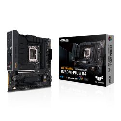 Asus TUF GAMING B760M-PLUS D4, Intel B760, 1700, Micro ATX, 4 DDR4, HDMI, DP, 2.5G LAN, PCIe5, 2x M.2