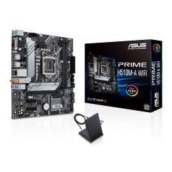 Asus PRIME H510M-A WIFI, Intel H510, 1200, Micro ATX, 2 DDR4, VGA, HDMI, DP, AC Wi-Fi, M.2