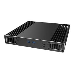 Akasa Plato PX Slim Fanless Case for 8th Gen Intel NUC Boards, VESA Mounting, 2.5'' SATA HDD/SSD