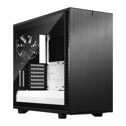 Fractal Design Define 7 (Black/White TG) Gaming Case w/ Clear Glass Window, E-ATX, Multibracket, 3 Fans, Fan Hub, Silence-optimized, USB-C