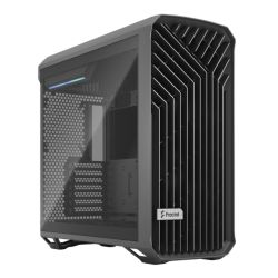 Fractal Design Torrent (Grey Light TG) Gaming Case w/ Light Tint Glass Windows, E-ATX, 5 Fans, Fan Hub, RGB Strip on PSU Shroud, Front Grille, USB-C