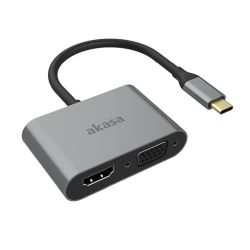 Akasa USB-C to HDMI & VGA 2-In-1 Adapter