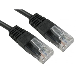 Spire Moulded CAT5e Patch Cable, 20 Metres, Full Copper, Black