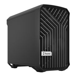 Fractal Design Torrent Nano (Black Solid) Case, Mini ITX, 1 Fan, ATX PSU & 335mm GPU Support, 280mm Watercooling, Front Grille, USB-C