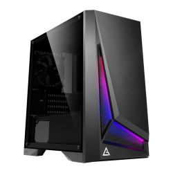 Antec DP301M Dapper Dark Phantom Gaming Case w/ Window, Micro ATX,  Tempered Glass, ARGB Front Panel