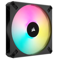 Corsair iCUE AF140 RGB ELITE 14cm PWM Case Fan, 8 ARGB LEDs, FDM Bearing, 500-1700 RPM, Black, Single Fan Expansion Pack