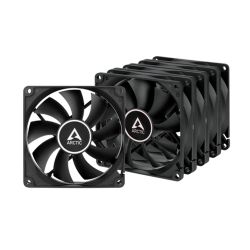 Arctic F9 9.2cm Case Fans x5, Black, 9 Blades, Fluid Dynamic, Value Pack (5 Fans)