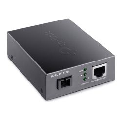 TP-LINK (TL-FC311A-20) Gigabit WDM Media Converter, Fiber up to 20km, Auto-Negotiation RJ45 Port, GB SC Fiber Port, 1550 nm TX, 1310 nm RX