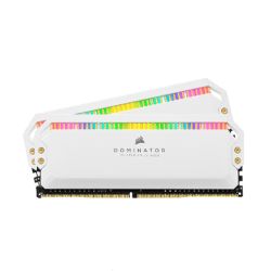 Corsair Dominator Platinum RGB 16GB Kit (2 x 8GB), DDR4, 3200MHz (PC4-25600), CL16, XMP 2.0, Ryzen Optimised, DIMM Memory, White