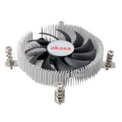 Akasa AK- AK-CC7129BP01 Aluminium Thin Mini-ITX Cooler, 775, 115X & 1200, PWM Fan, 21mm High