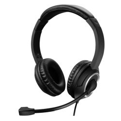 Sandberg (126-16) Chat Headset with Boom Mic, USB, 40mm Drivers,  In-Line Controls, 5 Year Warranty