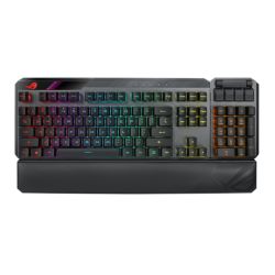 Asus ROG CLAYMORE II RGB Mechanical Gaming Keyboard w/ PBT Keycaps, Wired/Wireless, RX Blue Mechanical Switches, Fully Programmable Keys, Detachable Numpad & Wrist Rest