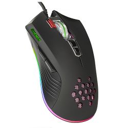 GameMax Razor RGB Gaming Mouse, USB, Up to 6400 DPI, Rapid Fire Button, Multiple RGB Modes