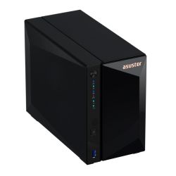 ASUSTOR AS3302T Drivestor 2 Pro 2-Bay NAS Enclosure (No Drives), Quad Core CPU, 2GB DDR4, USB3, 2.5GB LAN, Rose Gold Logo