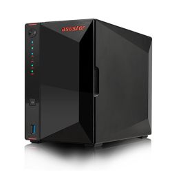 ASUSTOR Nimbustor 2 (AS5202T) 2-Bay NAS Enclosure (No Drives), Dual Core 2.7GHz CPU, 2GB DDR4, USB3.2, 2.5 GbE Ports, Diamond-cut Exterior